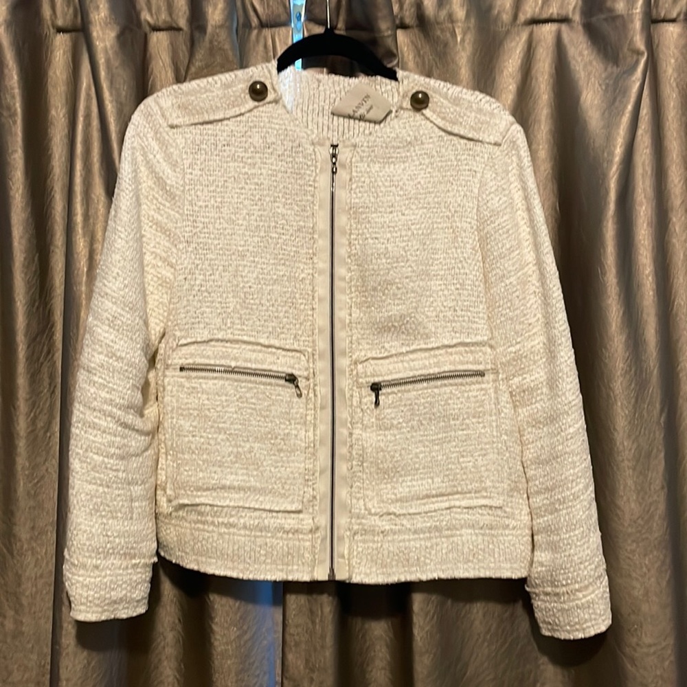 Lanvin SZ 12 (EU44) Spring 2010 Off-White Linen-Blend Jacket
